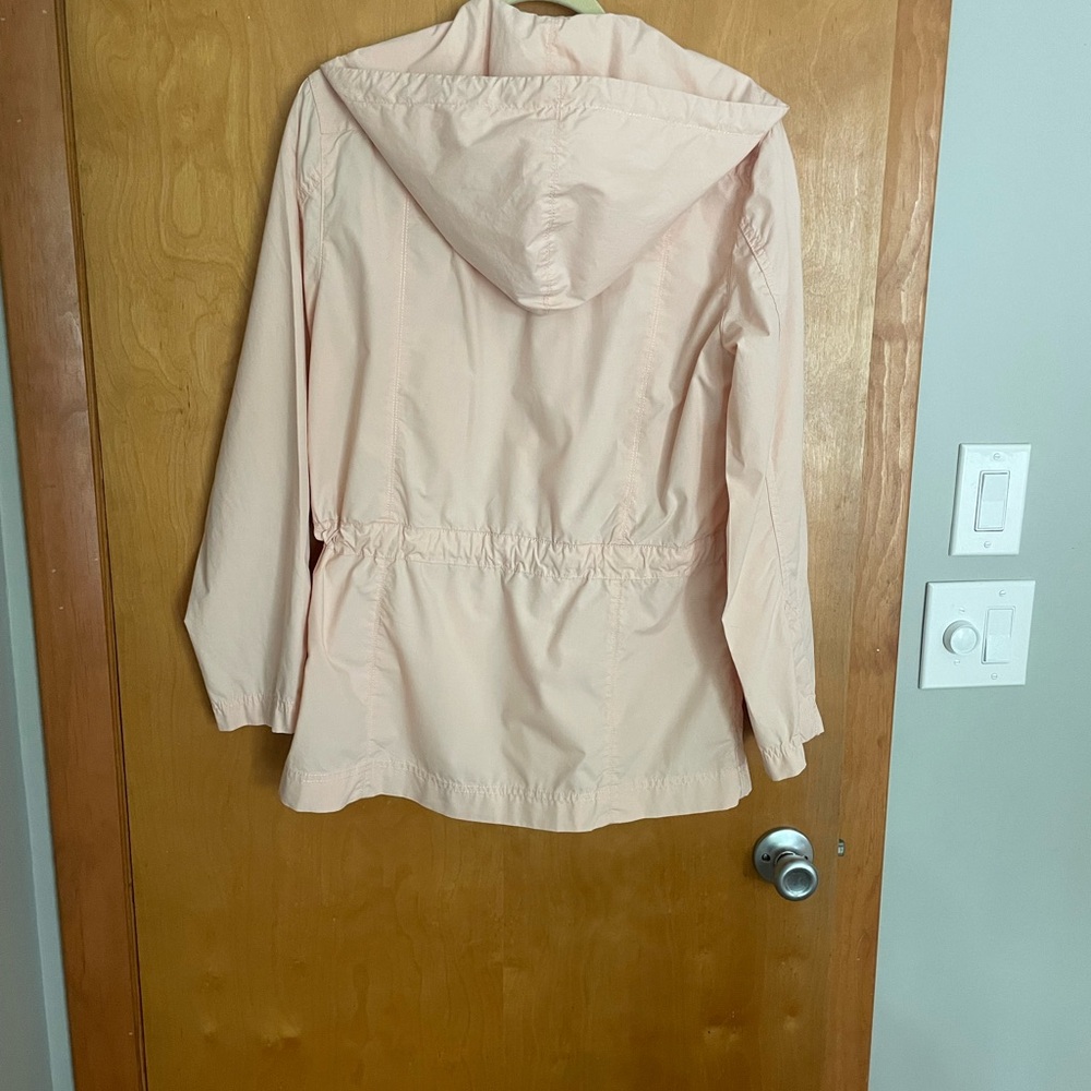 Women’s J.Crew Lightweight Hooded Utility Jacket - Blush Pink - Size S - Picture 2 of 8